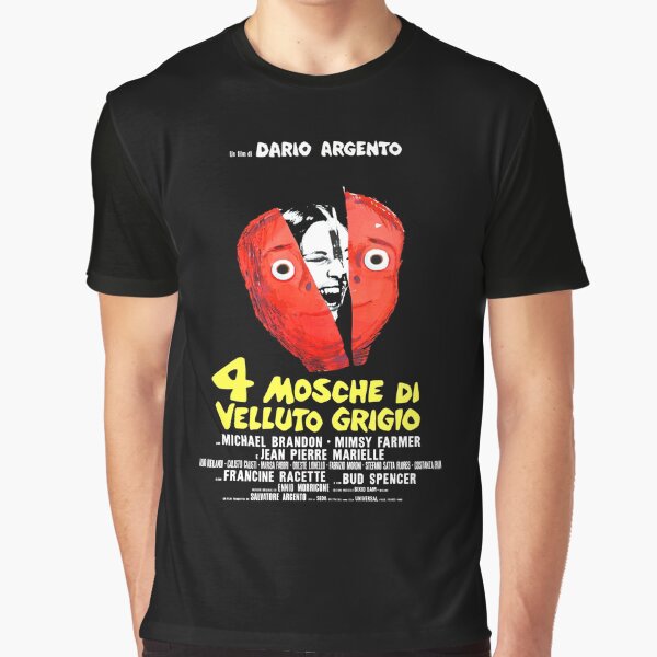 Four Flies on Grey Velvet (1971) Dario Argento Graphic T-Shirt