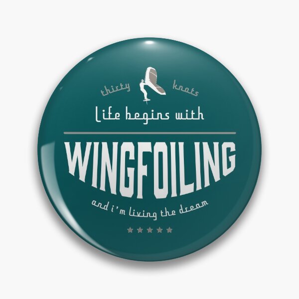 Item preview, Life begins with Wing foiling (white type) designed and sold by bluehair.
