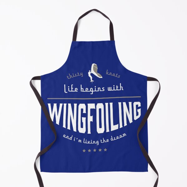 Item preview, Life begins with Wing foiling (white type) designed and sold by bluehair.