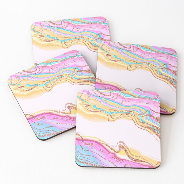 Item preview, Faux Marbled Colorful Summer Glamour Glitter  designed and sold by MysticMarble.