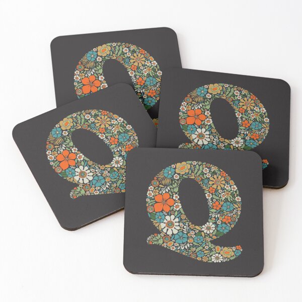 Item preview, Hippie Floral Letter Q designed and sold by zeljkica.