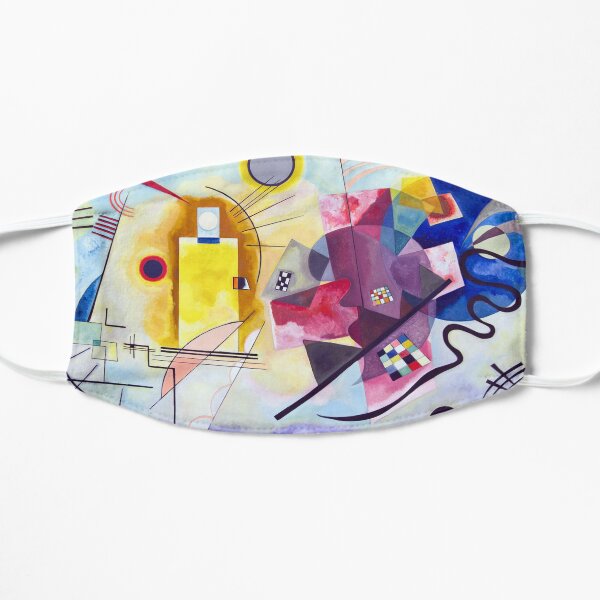 Kandinsky Jaune Rouge Bleu (Yellow Red Blue) Artwork 1925, Abstract Design for Posters, Prints, Tshirts, Men, Women, Kids, Youth Flat Mask