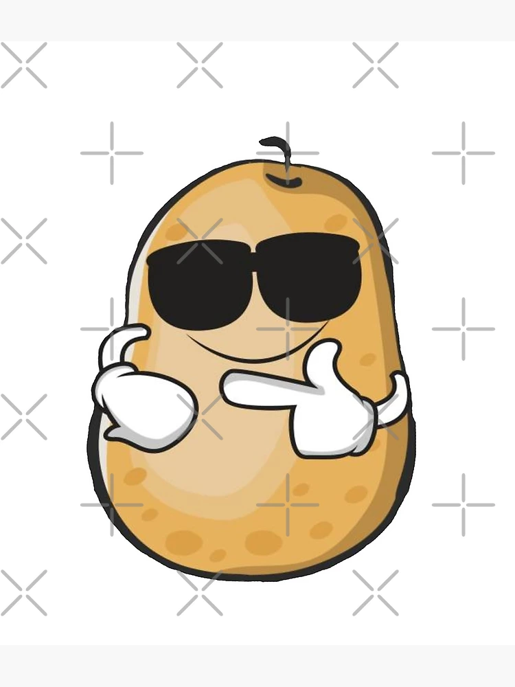 Cute Potato With Sunglasses Relaxing Potato #2 Digital Art by EQ Designs -  Pixels