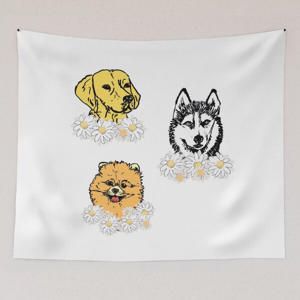 Item preview, Floral Dogs designed and sold by NinaBetterNot.