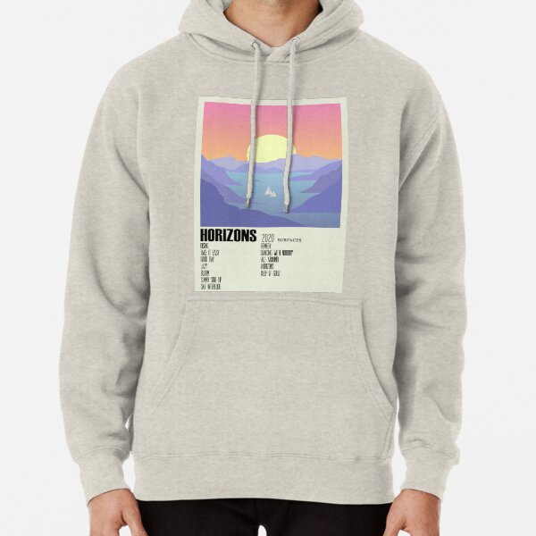 Horizons Surfaces Album Cover Alternative Poster Minimalist Art Pullover Hoodie
