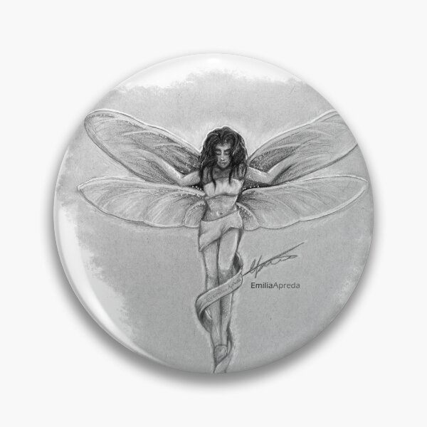 Item preview, Lauren Dragonfly Fantasy Drawing designed and sold by EmiliaApreda.