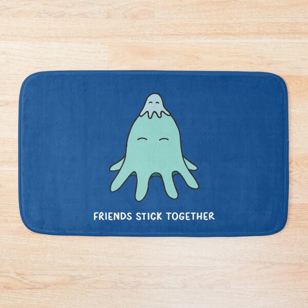 Item preview, Friends Stick Together - Light Teal on Blue designed and sold by ImperfectLife.