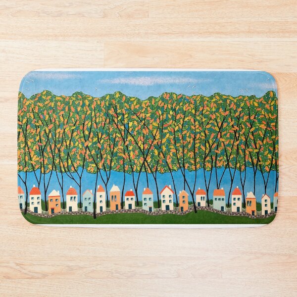 Item preview, Tiny Town Under The Autumn Trees (full painting) designed and sold by Lisafrancesjudd.