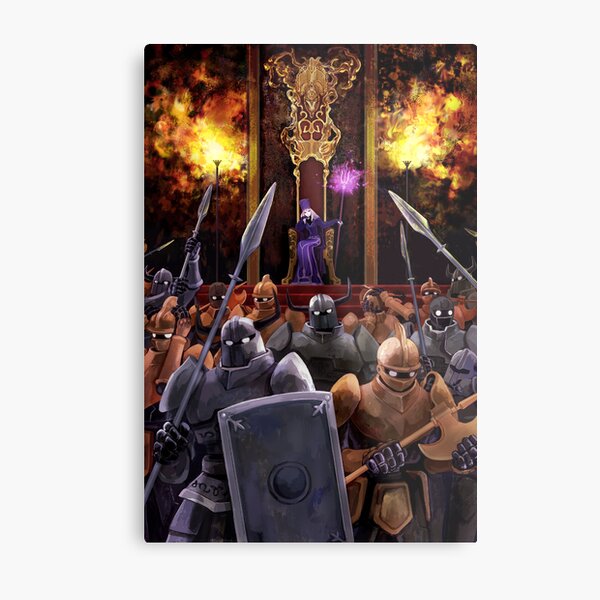 The Girl and the Robot - The Queen and her Army Metal Print