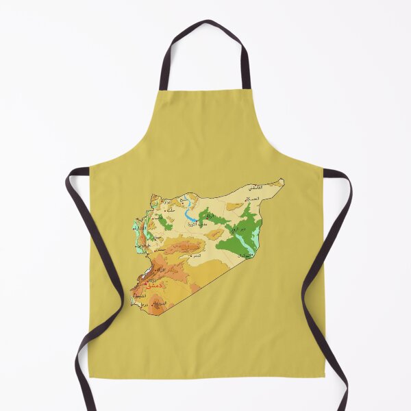 Item preview, Syria physical map topographic map of Syria bright colors Capitals and Major cities in Arabic خريطة سوريا الطبوغرافية designed and sold by mashmosh.