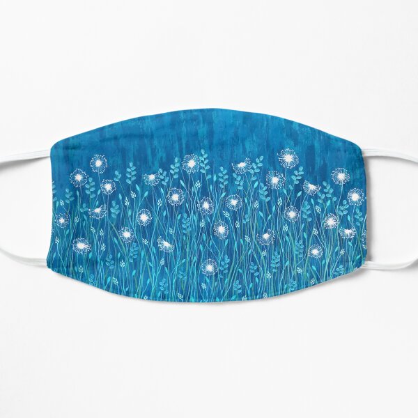 Dandelions On Blue Flat Mask