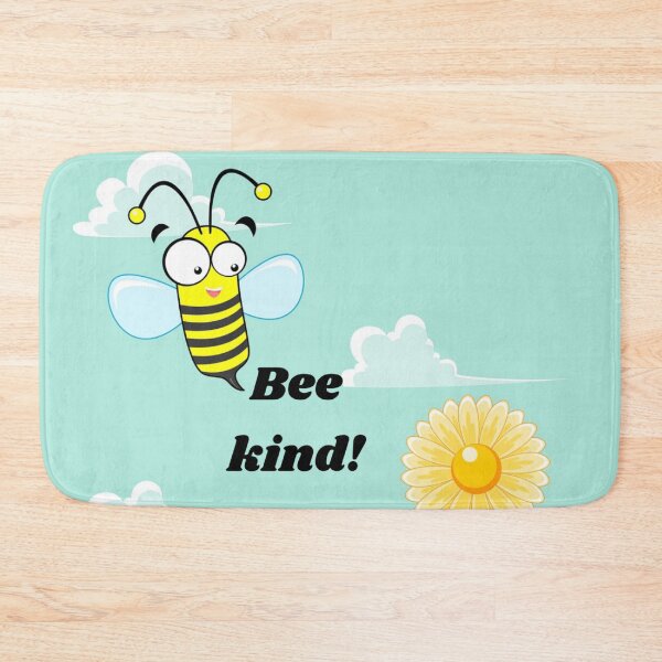 Item preview, Bee kind! Text meme face mask quote nature cartoon designed and sold by Julieford.