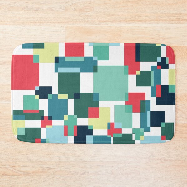 Item preview, Green and Red Colour Block Geometric Squares designed and sold by shadowbright.