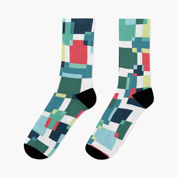 Item preview, Green and Red Colour Block Geometric Squares designed and sold by shadowbright.
