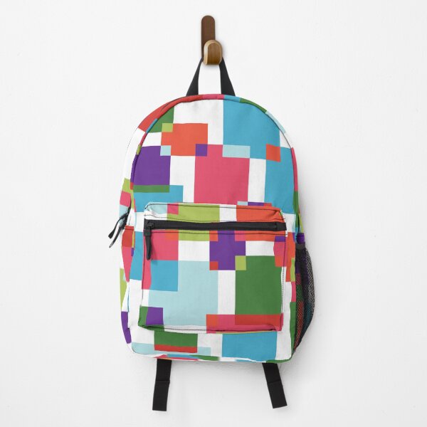 Item preview, Red and Blue Colour Block Geometric Squares designed and sold by shadowbright.