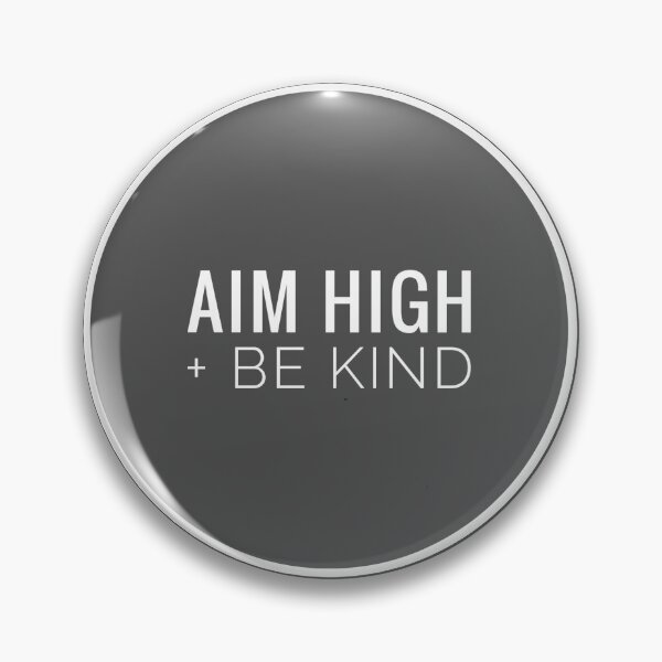 Item preview, Aim High + Be Kind Positive Words Encouragement Motto reusable Face Mask in Three Sizes Product  designed and sold by Jenny Meehan Art Prints and Patterns  .