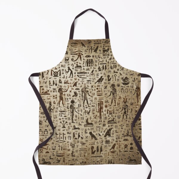 Item preview, Ancient Egyptian Gods and hieroglyphs - Vintage and gold designed and sold by k9printart.