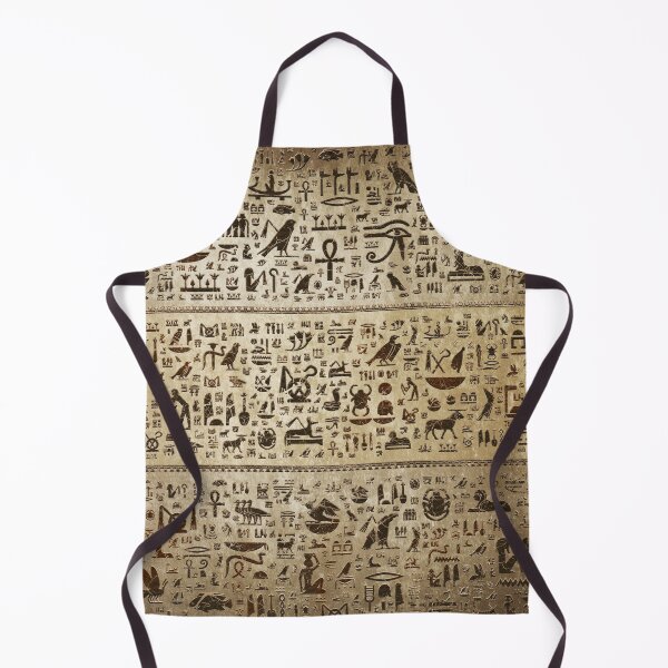 Item preview, Ancient Egyptian hieroglyphs - Vintage and gold designed and sold by k9printart.