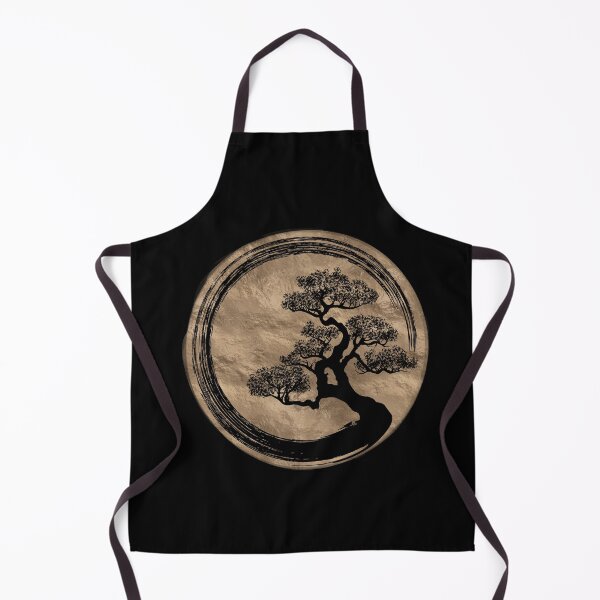 Item preview, Enso Zen Circle and Bonsai Tree Gold designed and sold by k9printart.