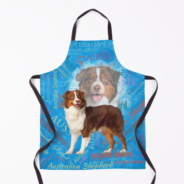 Item preview, Red Australian Shepherd dogs - Aussie  designed and sold by k9printart.