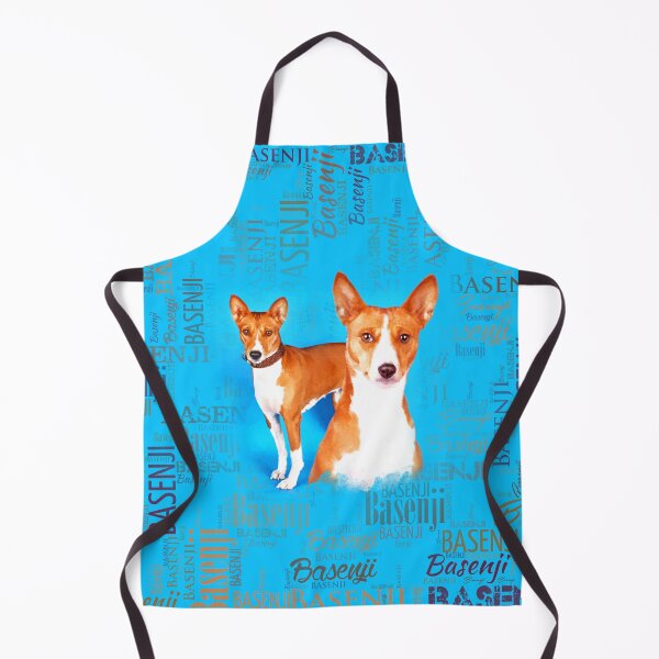 Item preview, Basenji dogs with Word cloud Pattern designed and sold by k9printart.