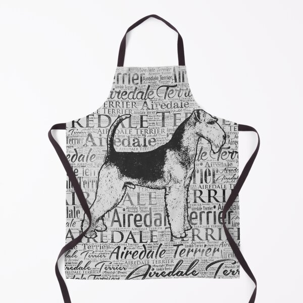 Item preview, Airedale Terrier Monotone Word Art Ink designed and sold by k9printart.