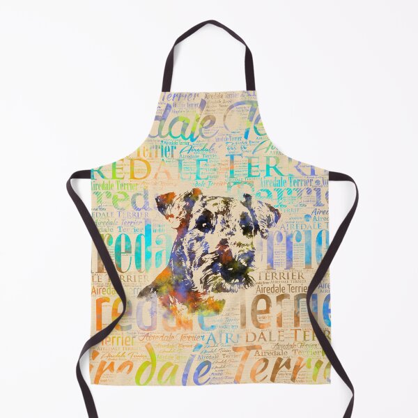 Item preview, Airedale Terrier Watercolor Word Art designed and sold by k9printart.