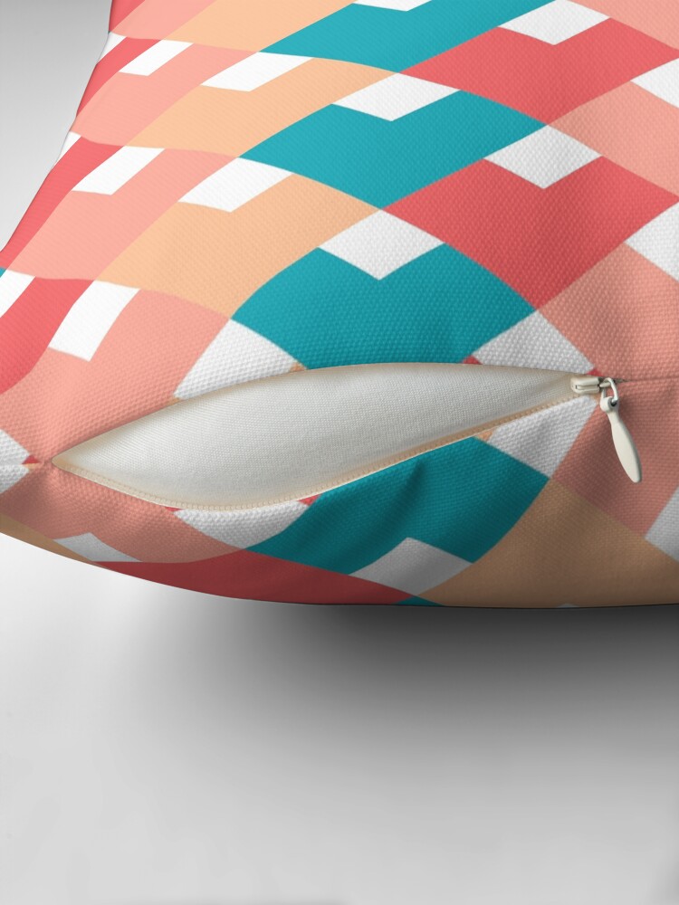 Thumbnail 2 of 4, Pillow, Colorful chevron pattern designed and sold by elfina.