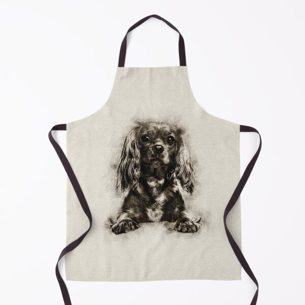 Item preview, Cavalier King Charles Spaniel Puppy Sketch designed and sold by k9printart.
