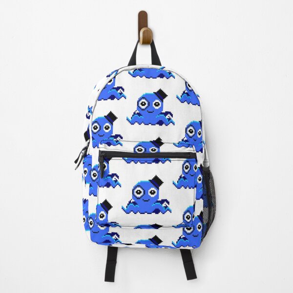 Blue Pixel Classy Octopus  Backpack