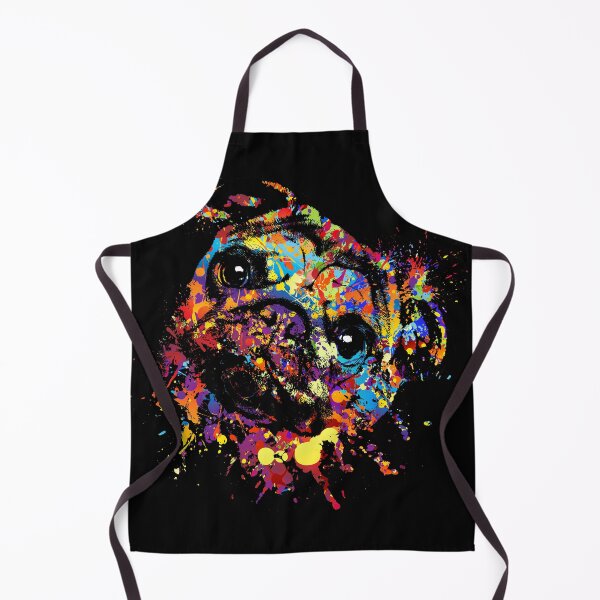 Item preview, Colorful Paint Pug dog designed and sold by k9printart.
