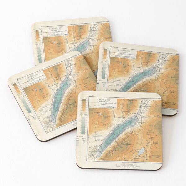 Item preview, Wastwater Map  1895 Lake District Cumbria designed and sold by WizardsWorld.