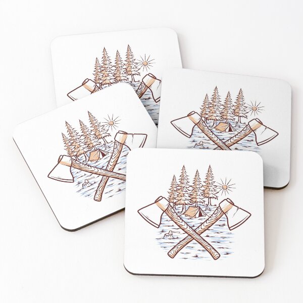 Item preview, Lumberjack and tent designed and sold by teenlabel.