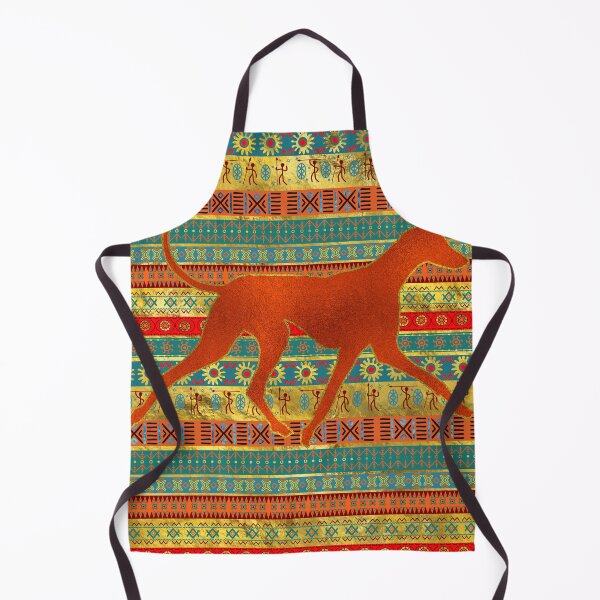 Item preview, Azawakh Sighthound on African Patern  designed and sold by k9printart.