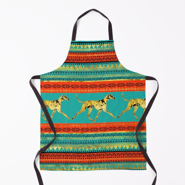 Item preview, Azawakh Sighthound on African Patern  designed and sold by k9printart.