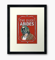 BIG LEBOWSKI-The Dude- Abides Framed Print