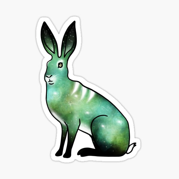 Galaxy Hare Sticker