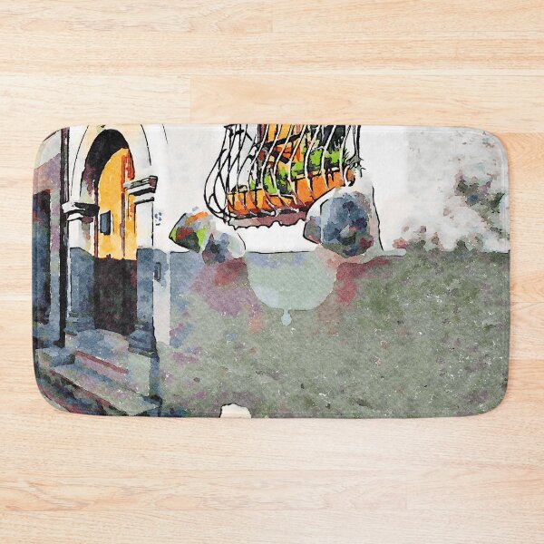 Item preview, External view of a house with bags hanging on the window and old door  designed and sold by Giuseppe Cocco.
