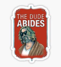 BIG LEBOWSKI-The Dude- Abides Sticker