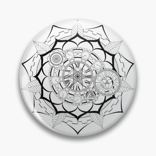 Aperçu de l'œuvre Mandala du temps créée et vendue par WanderAndCreate.