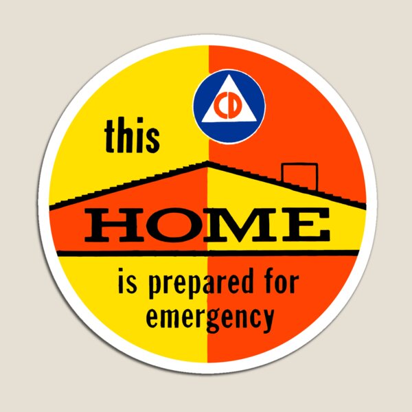 Item preview, THIS HOME IS PREPARED - ATOMIC AGE / COLD WAR PARANOIA designed and sold by ThrowbackAds.