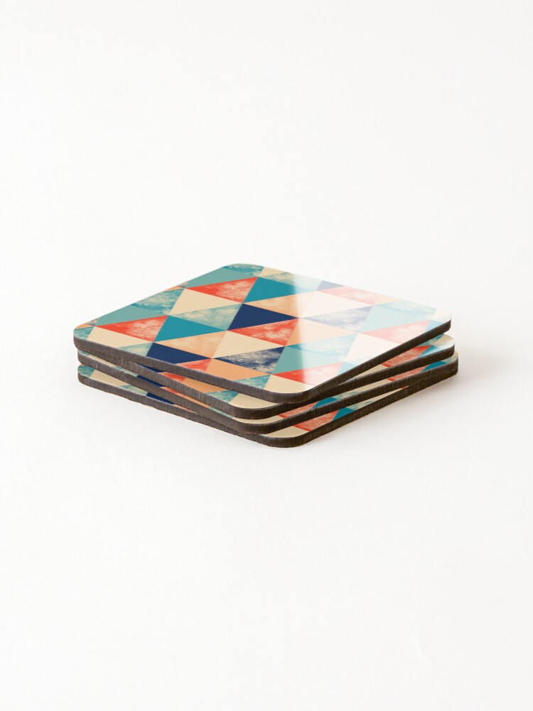 Thumbnail 4 of 5, Coasters (Set of 4), VSCO Triangle Pattern designed and sold by rianfee.