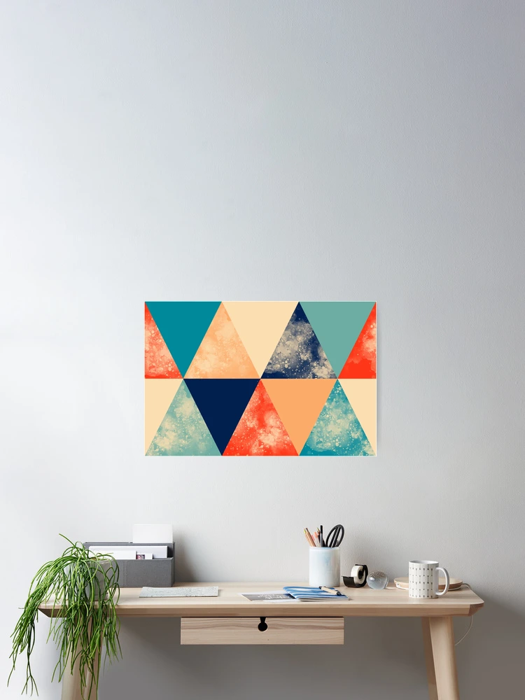 Thumbnail 2 of 3, Poster, VSCO Triangle Pattern designed and sold by rianfee.