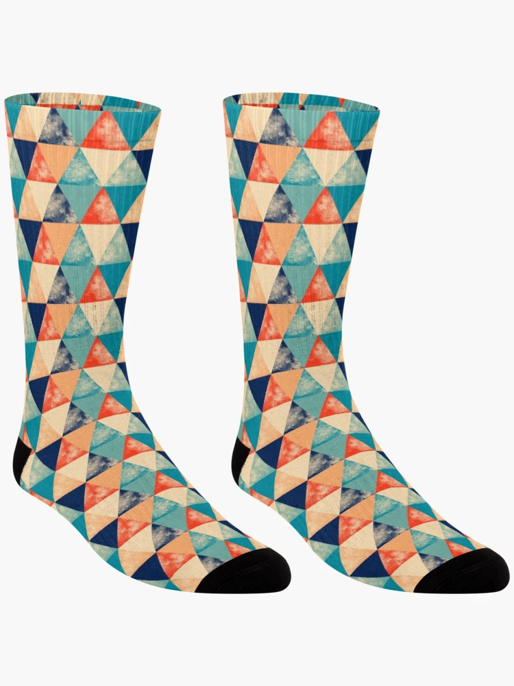 Thumbnail 3 of 5, Socks, VSCO Triangle Pattern designed and sold by rianfee.