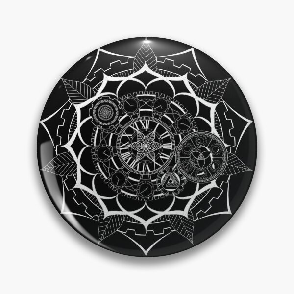 Artikelvorschau, Zeit Mandala invertiert entworfen und verkauft von WanderAndCreate.