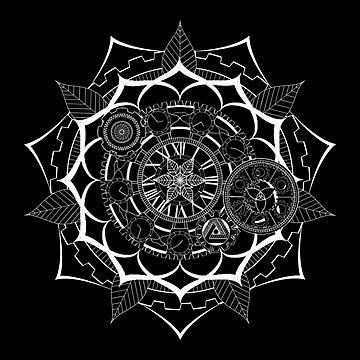 Artwork thumbnail, Time Mandala Inverted by WanderAndCreate