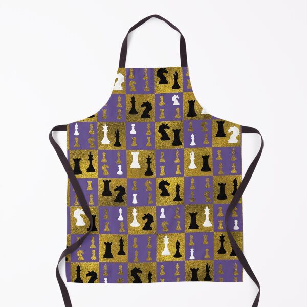 Item preview, Violet Chessboard and Chess Pieces pattern designed and sold by k9printart.