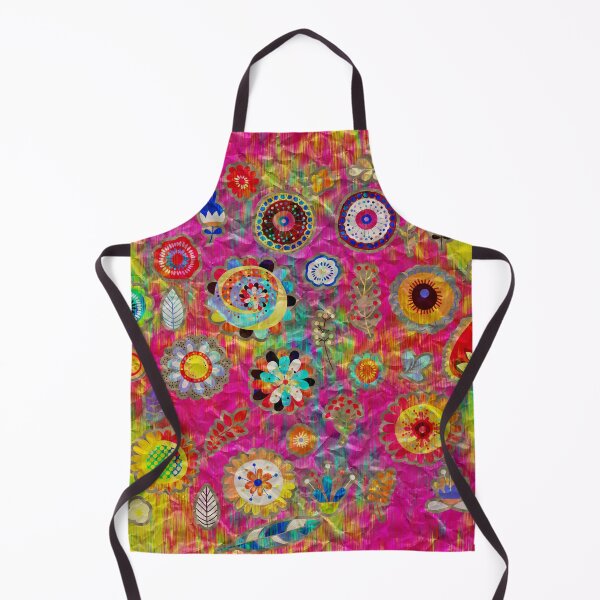 Item preview, Boho Flowers Abstract mixed media digital art collage designed and sold by k9printart.