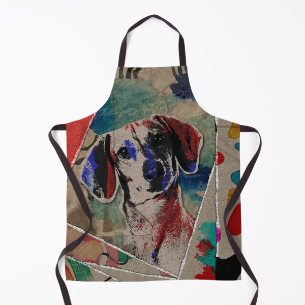 Item preview, Dachshund Abstract mixed media digital art collage designed and sold by k9printart.