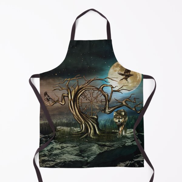 Item preview, Vegvisir Tree Moon landscape designed and sold by k9printart.
